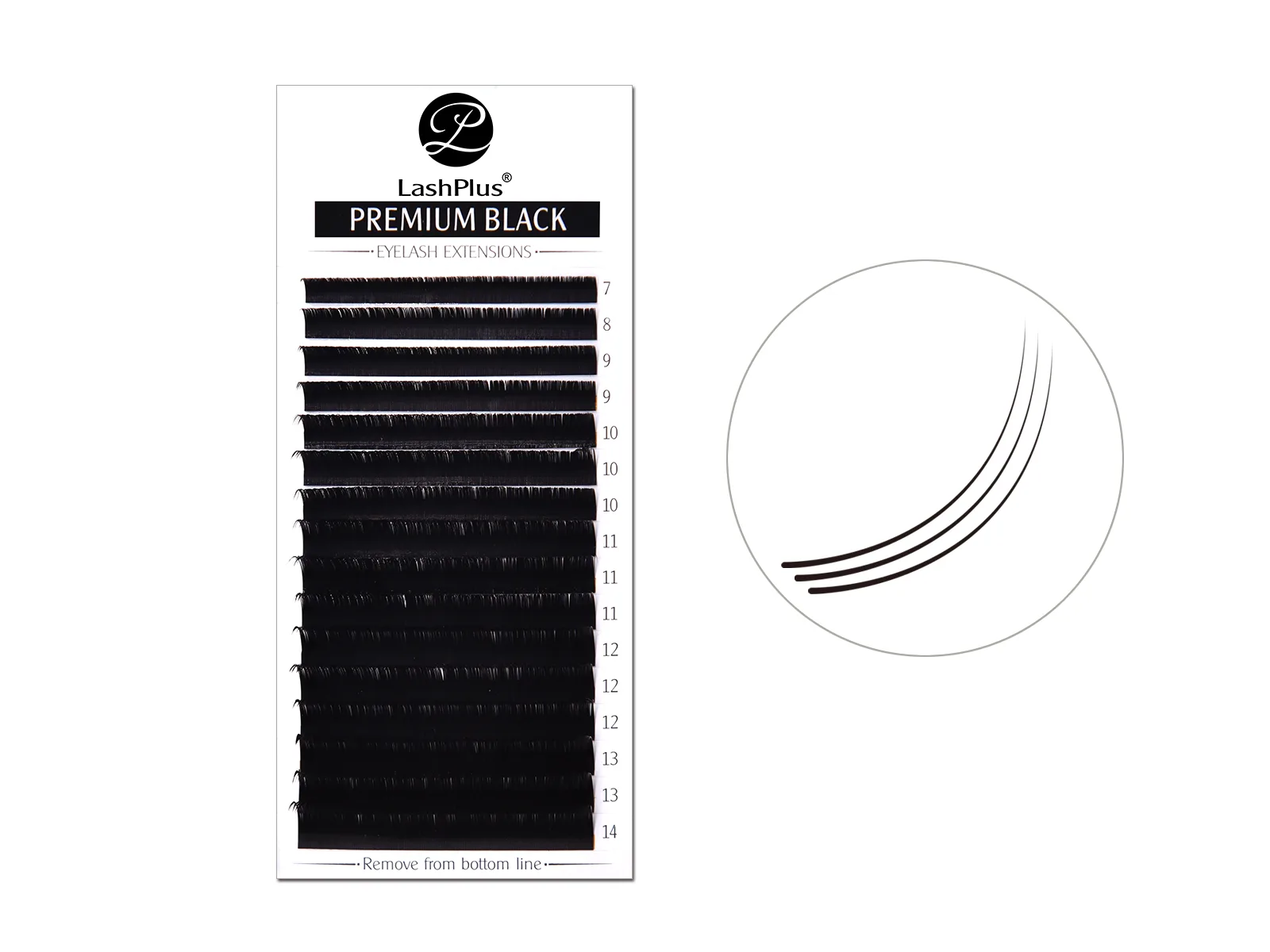 Bandeja LashPlus de extensiones de pestañas clásicas de fibra única