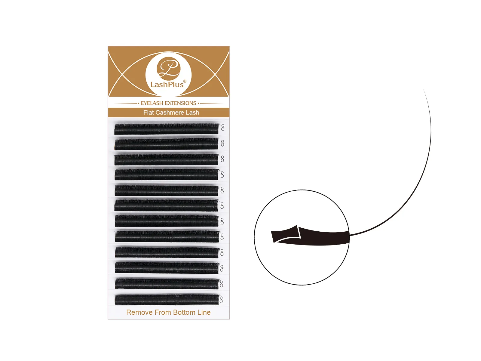 Bandeja de extensiones de pestañas flat (elipse) LashPlus